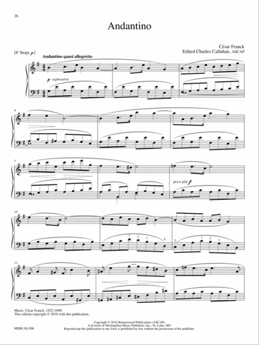 The Memorial Album Thirty Selections for Organ, Piano, or Keyboard Organ scores gallery preview page 9