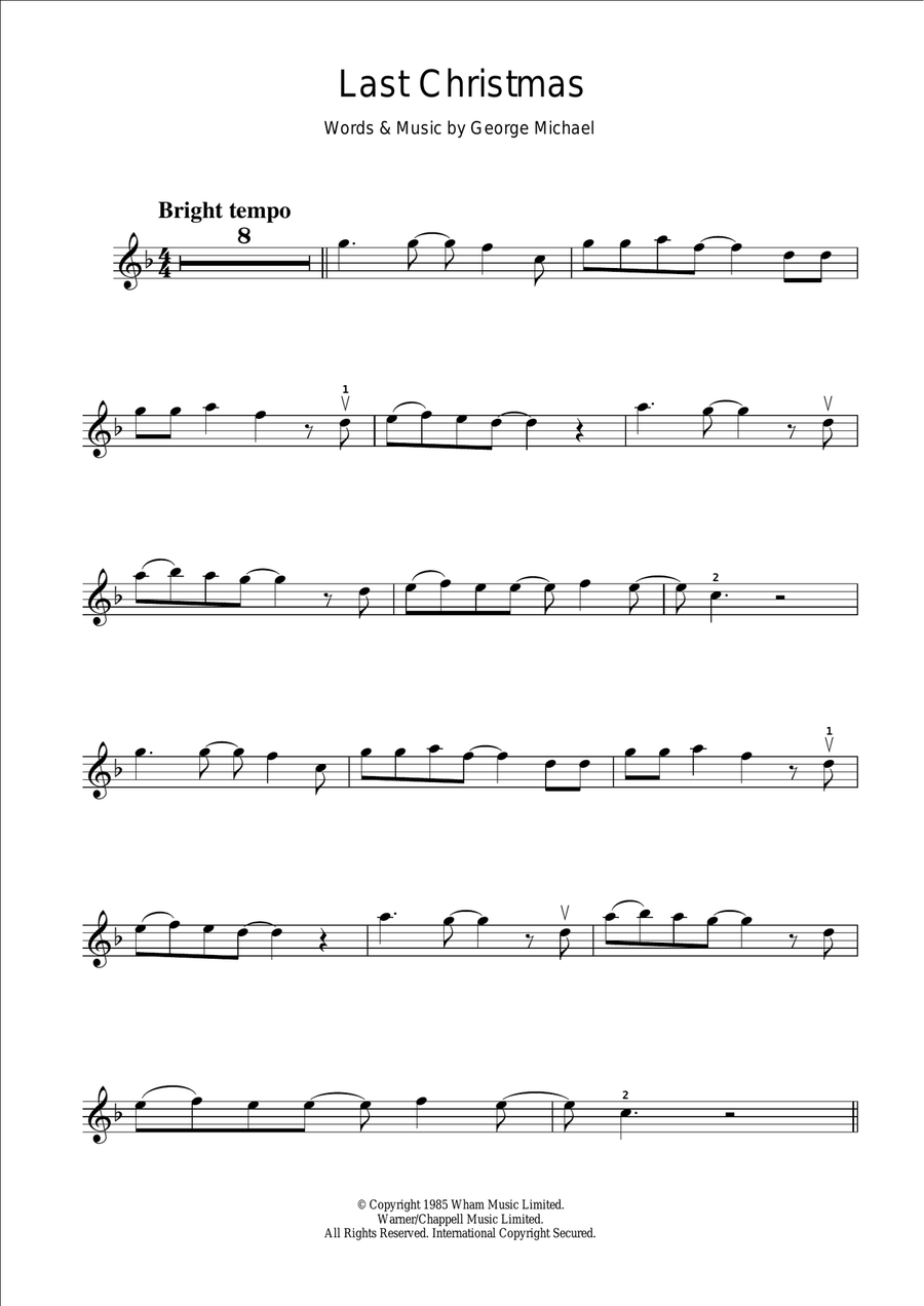 Last Christmas Violin Solo scores gallery preview page 1