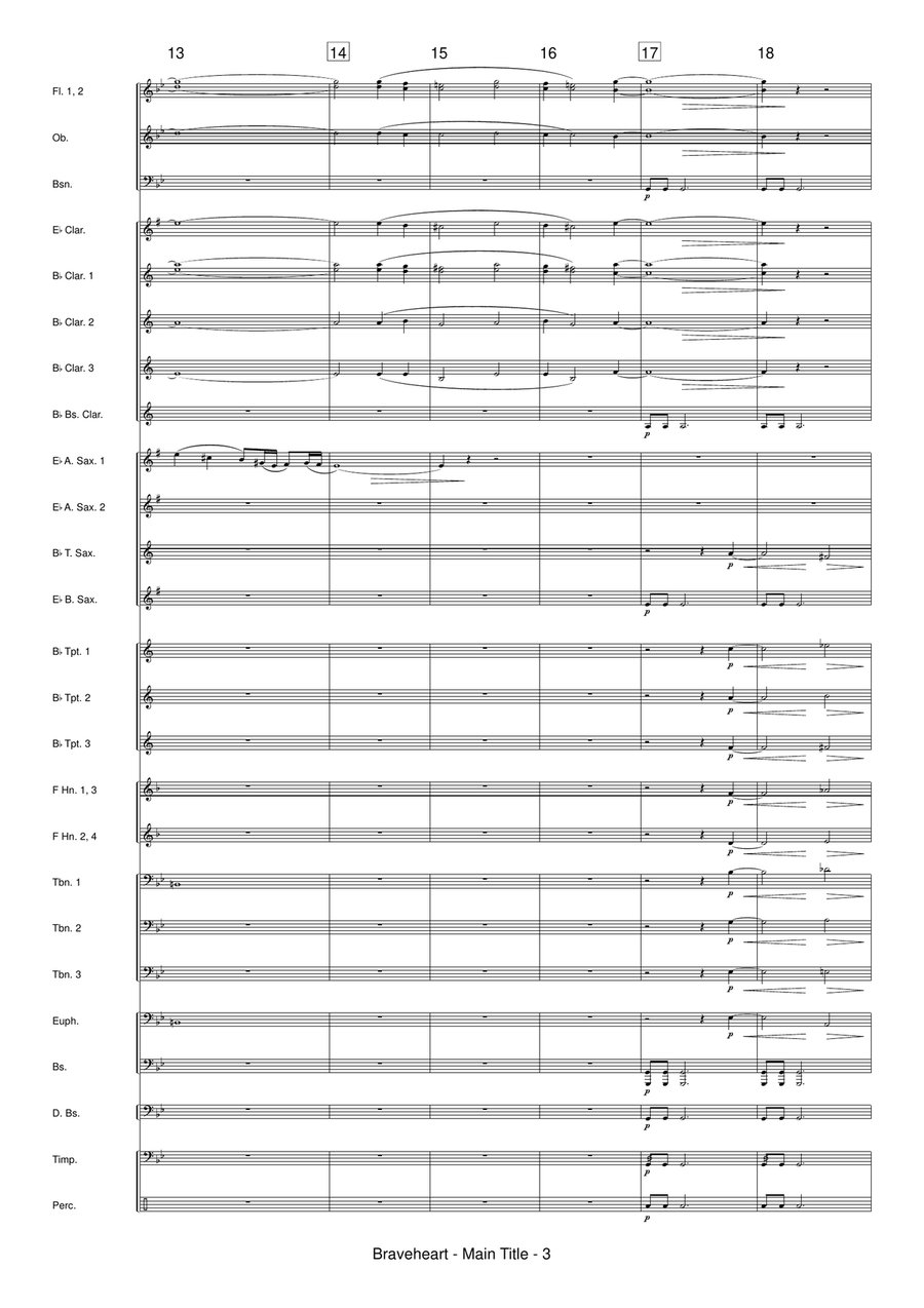 Braveheart - Main Title Concert Band scores gallery preview page 5