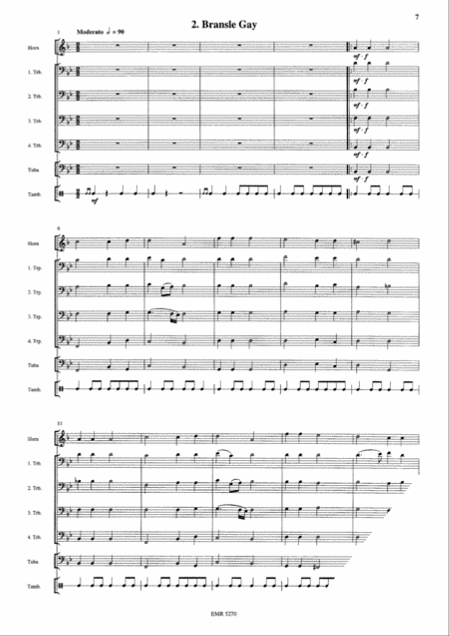 Four Dances Brass Ensemble scores gallery preview page 4