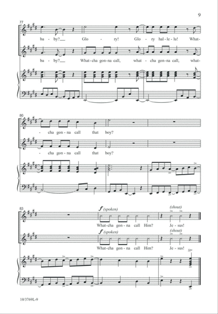 Call Him Jesus Unison Choir scores gallery preview page 9