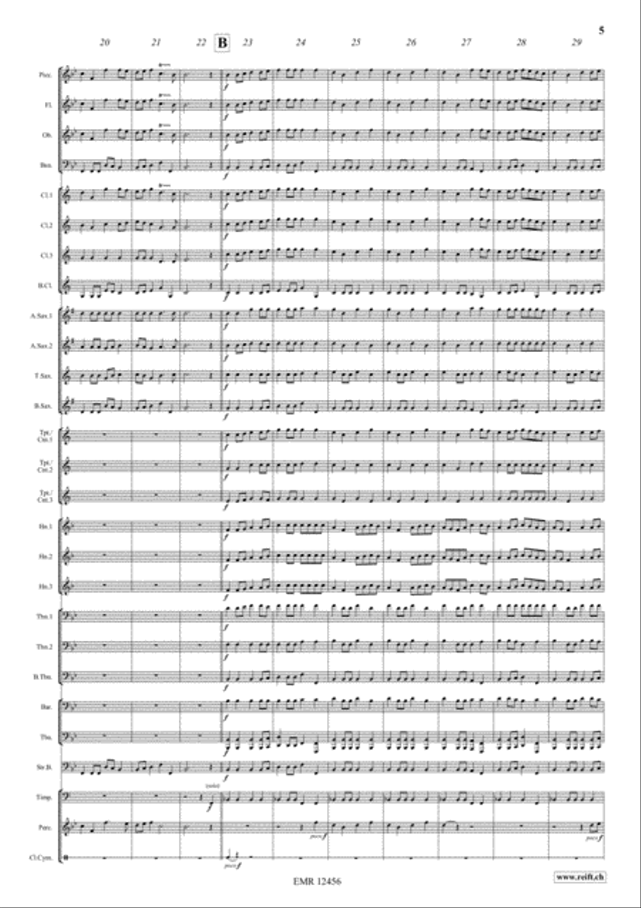 Marche De Triomphe Concert Band scores gallery preview page 5