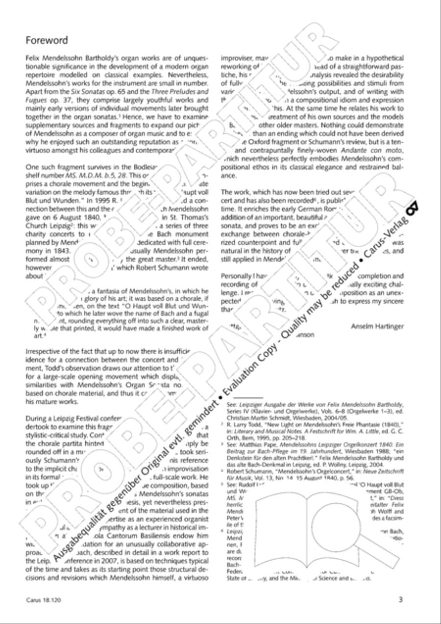 Sonata in D minor about the chorale O Haupt voll Blut und Wunden Organ scores gallery preview page 4