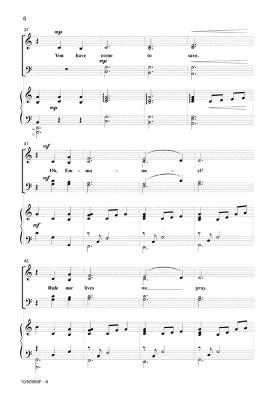 Emmanuel's Cradle Song 4-Part scores gallery preview page 5