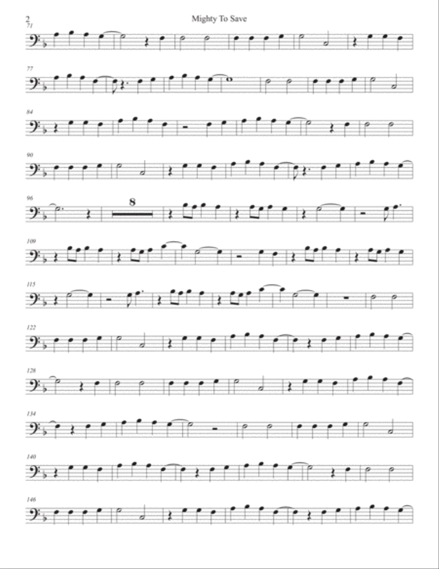 Mighty To Save Bassoon Solo scores gallery preview page 2
