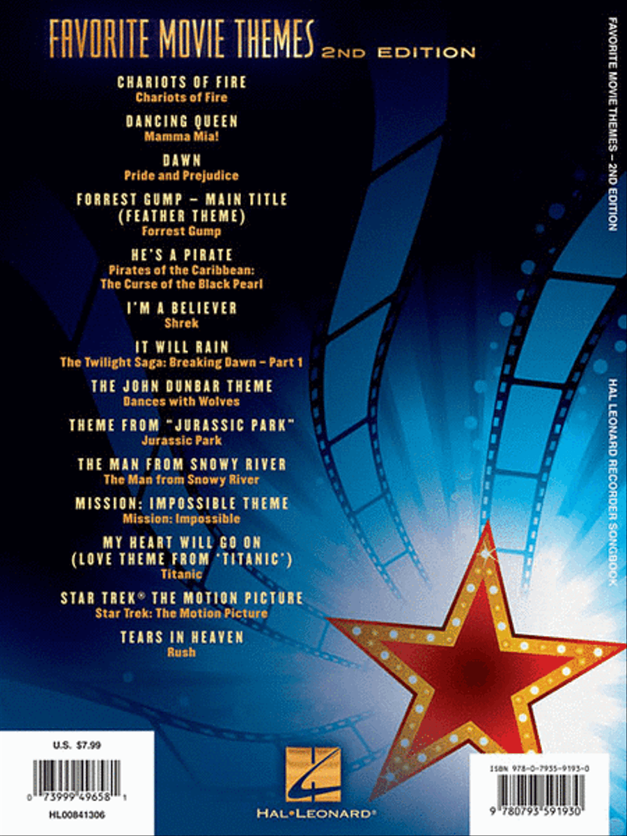 Favorite Movie Themes – 2nd Edition Recorder scores gallery preview page 2