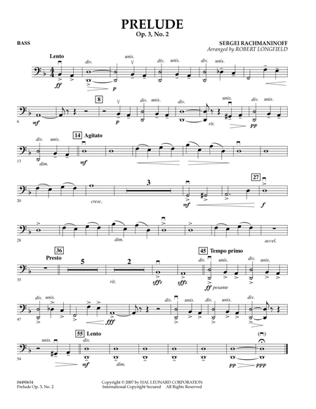 Prelude Op.3, No. 2 - String Bass