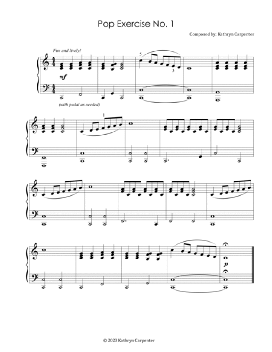 Contemporary, Pop, Rock, and Jazz Finger Exercises for Piano Piano Method scores gallery preview page 2