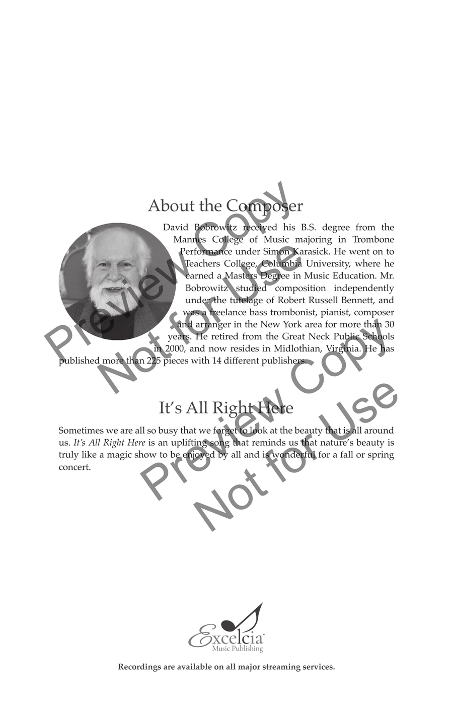 It's All Right Here (SAB) 3-Part scores gallery preview page 3