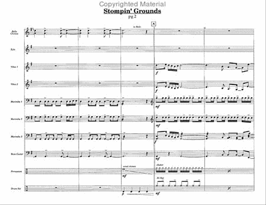Stompin' Grounds Percussion Ensemble scores gallery preview page 3