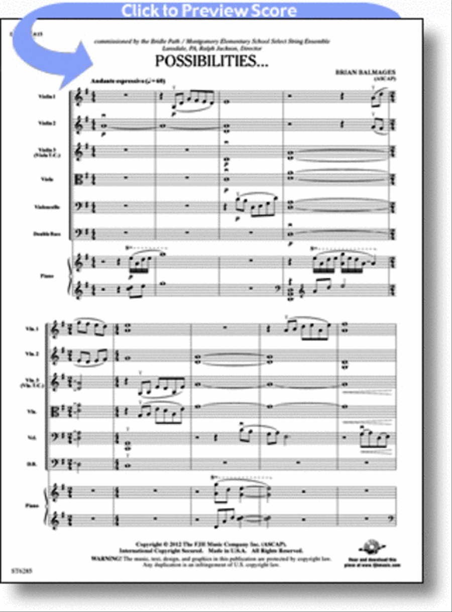 Possibilities... String Orchestra scores gallery preview page 1