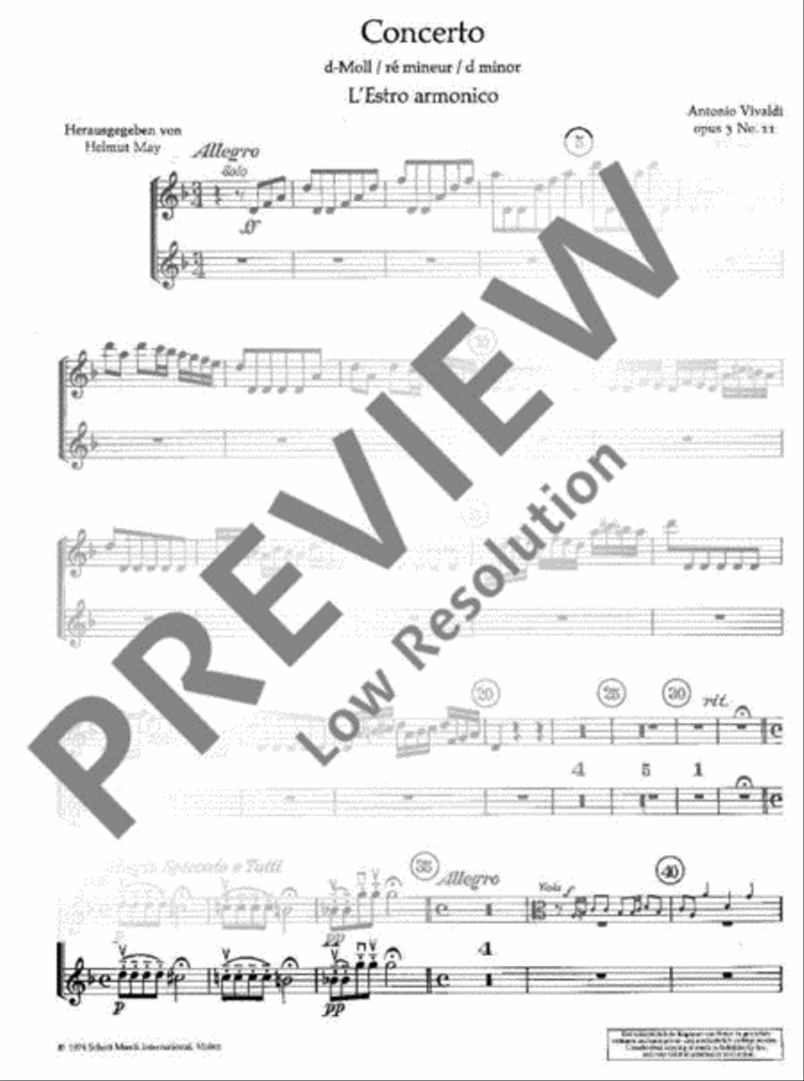 L'Estro Armonico Violin Solo scores gallery preview page 3