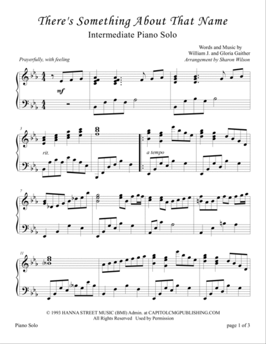 There's Something About That Name Piano Solo scores gallery preview page 2
