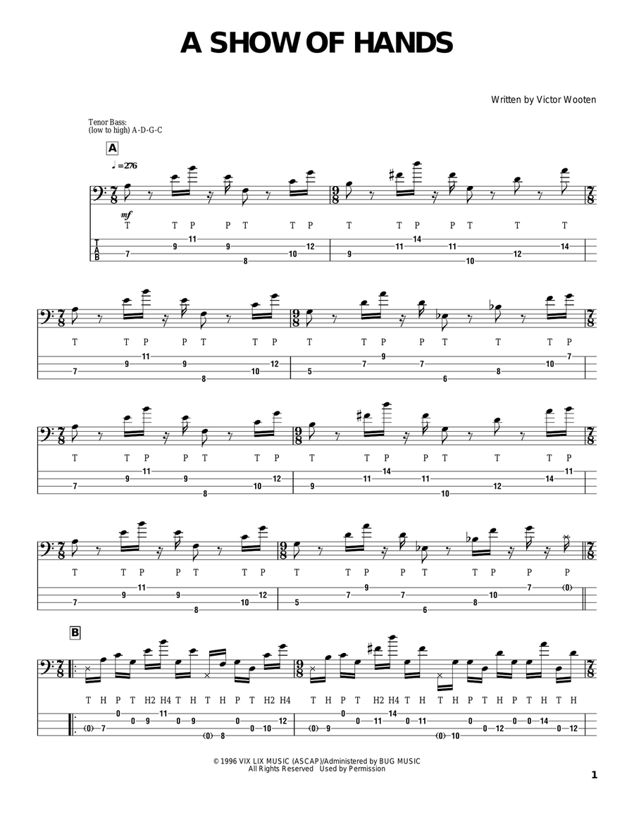 A Show Of Hands Electric Guitar scores gallery preview page 1