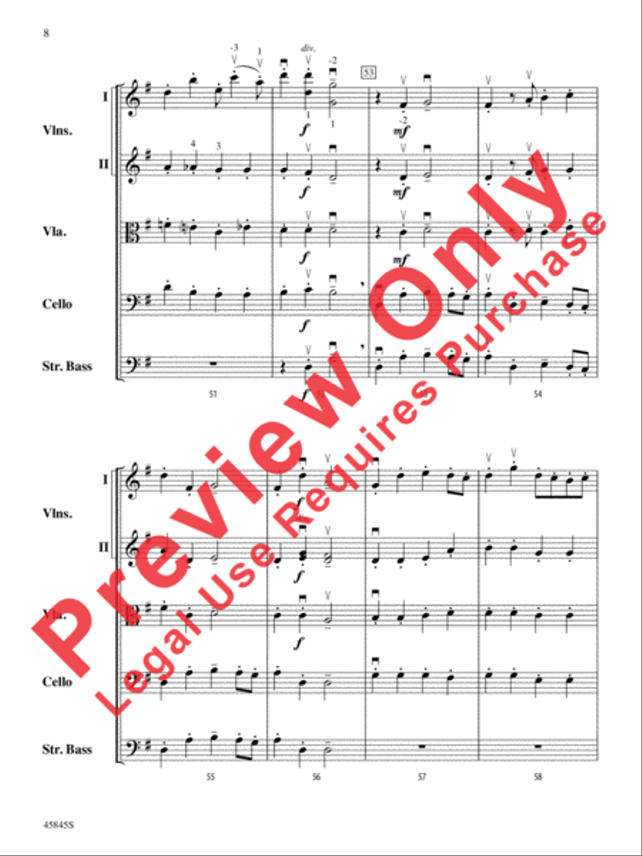 A Percy Grainger Portrait String Orchestra scores gallery preview page 8