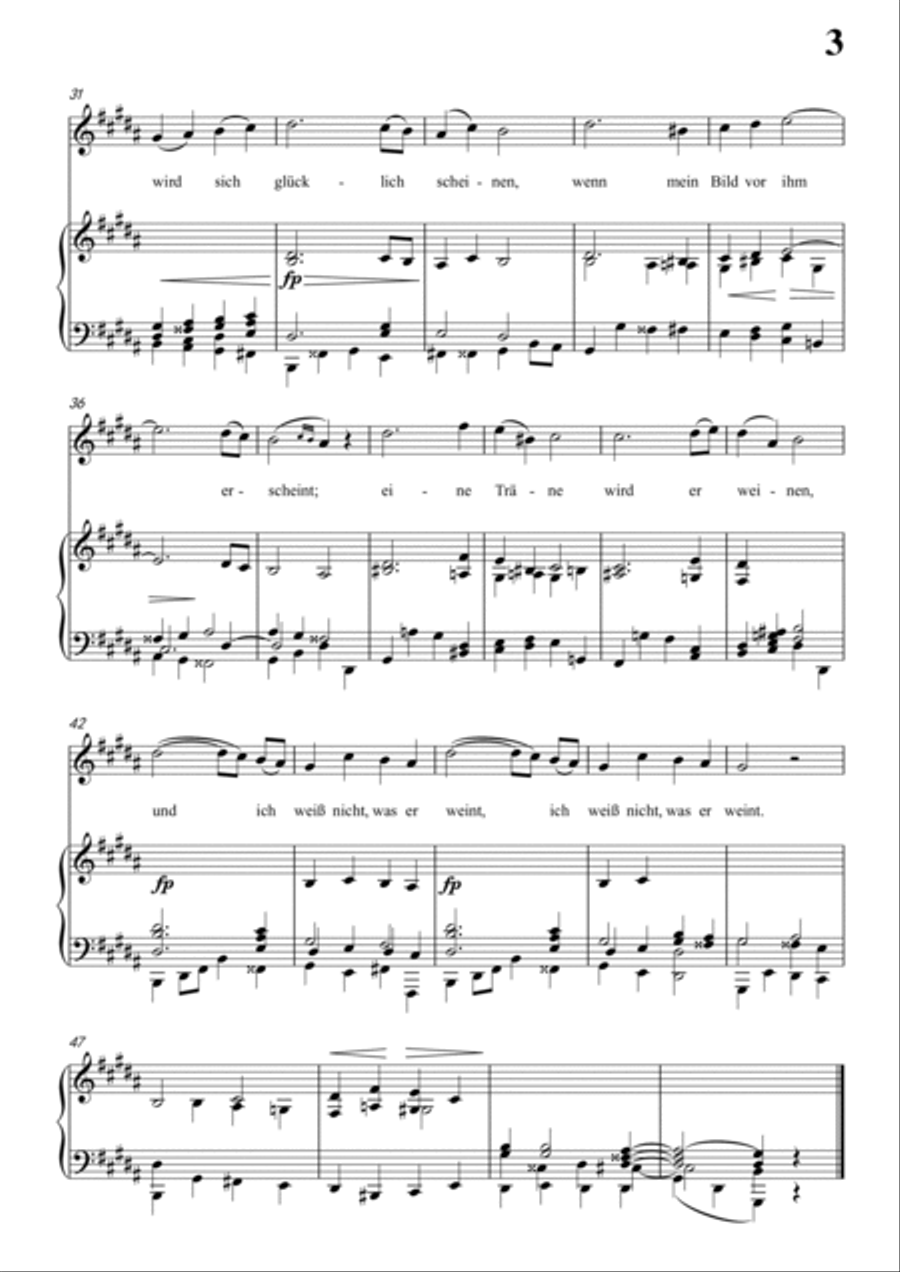 Schubert-An die Türen will ich schleichen Op.12 No.3 in#G minor,for Vocal and Piano Voice scores gallery preview page 4