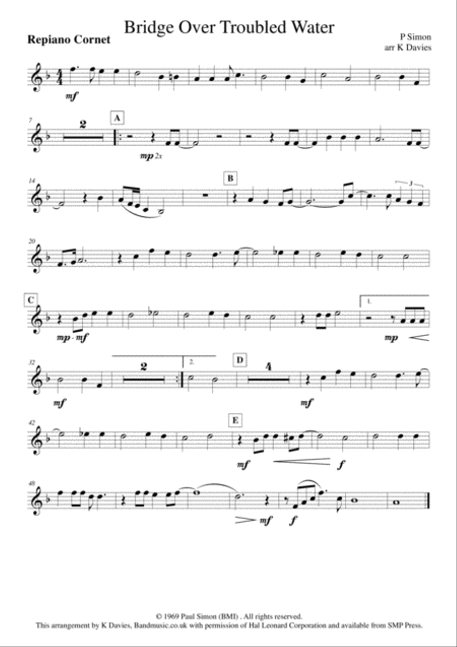Bridge Over Troubled Water Small Ensemble scores gallery preview page 6