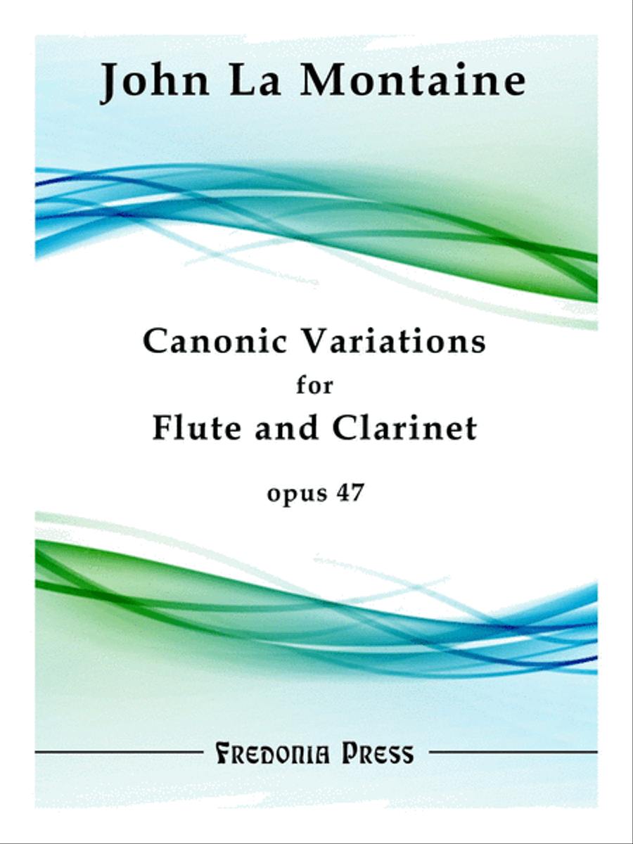 Canonic Variations for Flute and Clarinet, Op. 47 Clarinet scores gallery preview page 1