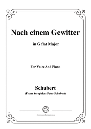 Schubert-Nach einem Gewitter in G flat Major,for voice and piano