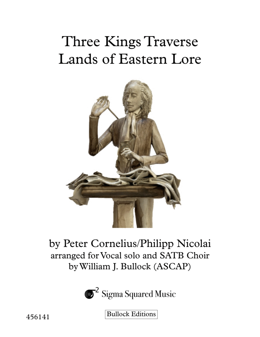 Three Kings Traverse Lands of Eastern Lore for Vocal Solo and SATB Choir 4-Part scores gallery preview page 1