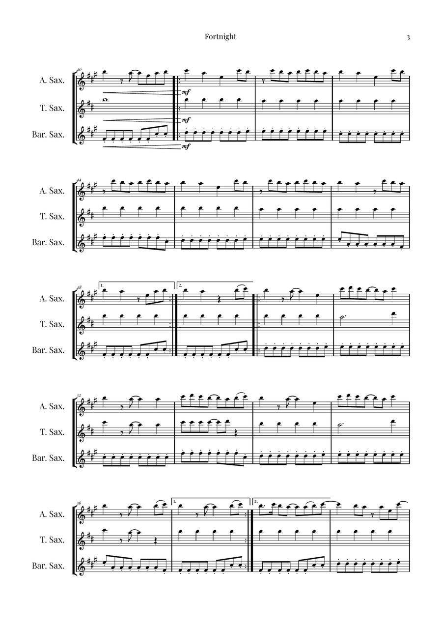 Fortnight Woodwind Trio scores gallery preview page 3