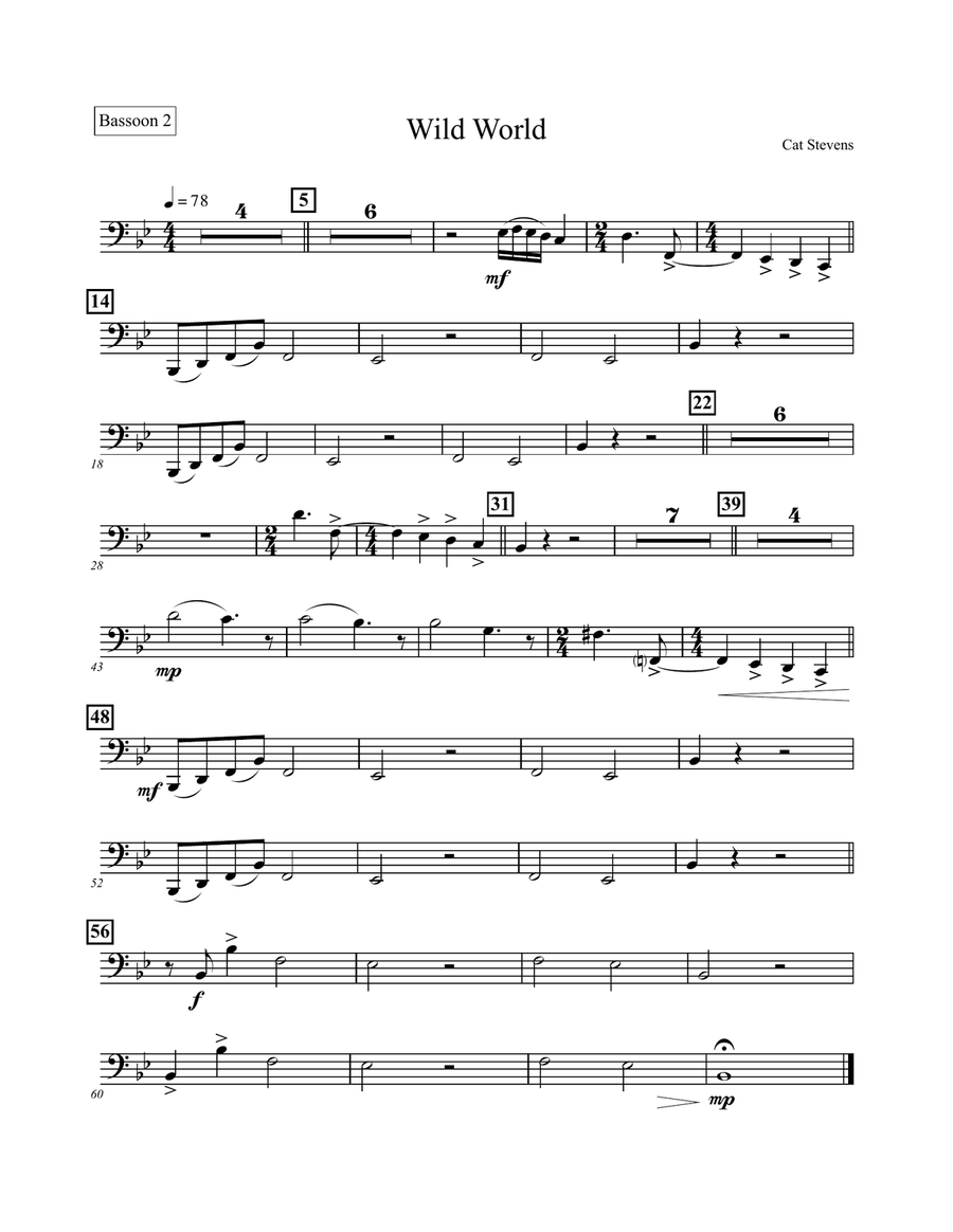 Wild World Wild World String Quartet scores gallery preview page 3