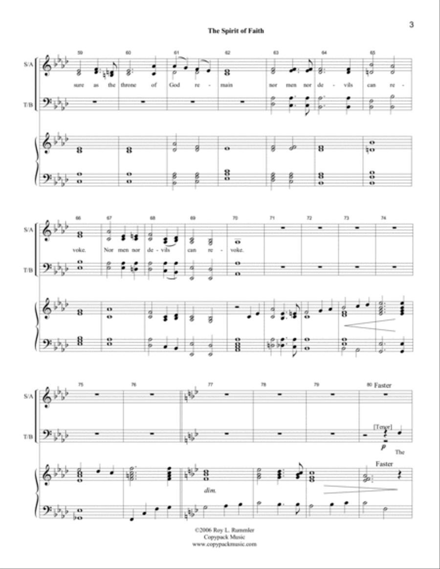 The Spirit of Faith The Spirit of Faith Choir scores gallery preview page 4