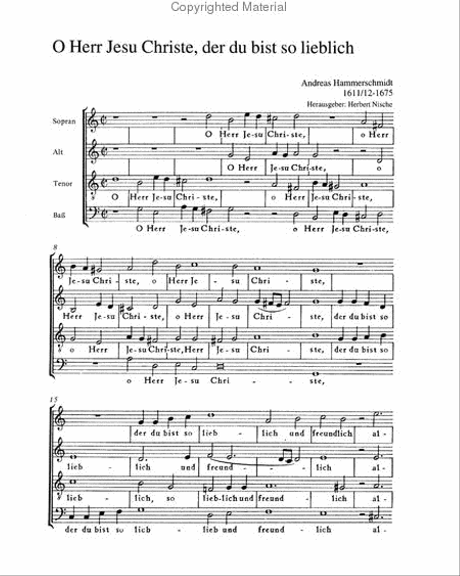 O Herr Jesu Christe 4-Part scores gallery preview page 2