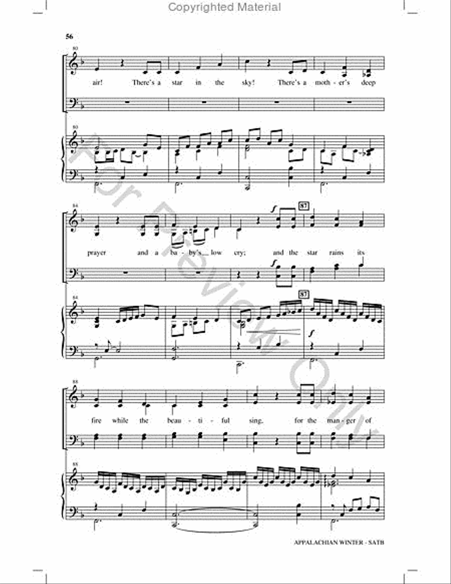 Appalachian Winter Choir scores gallery preview page 55