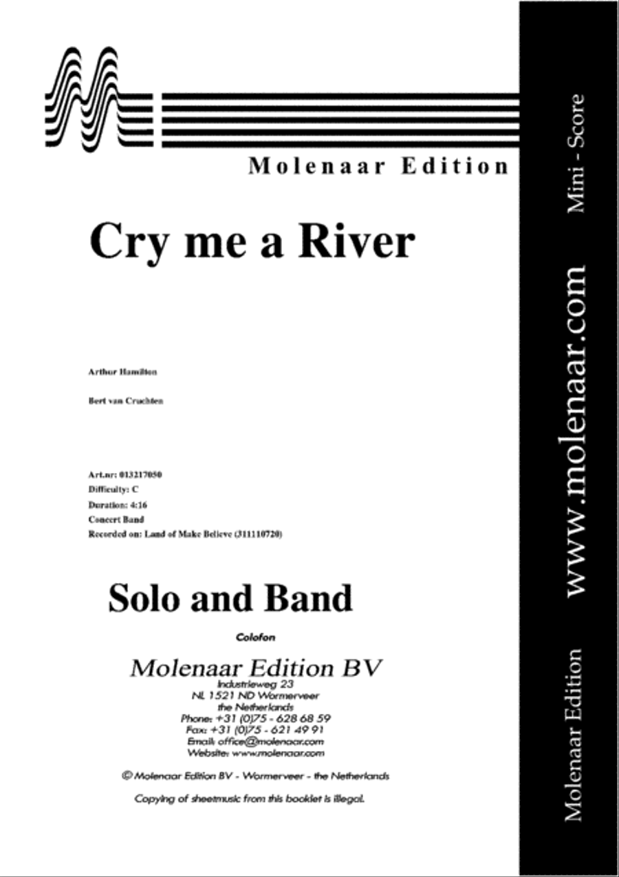 Cry me a River Concert Band scores gallery preview page 2