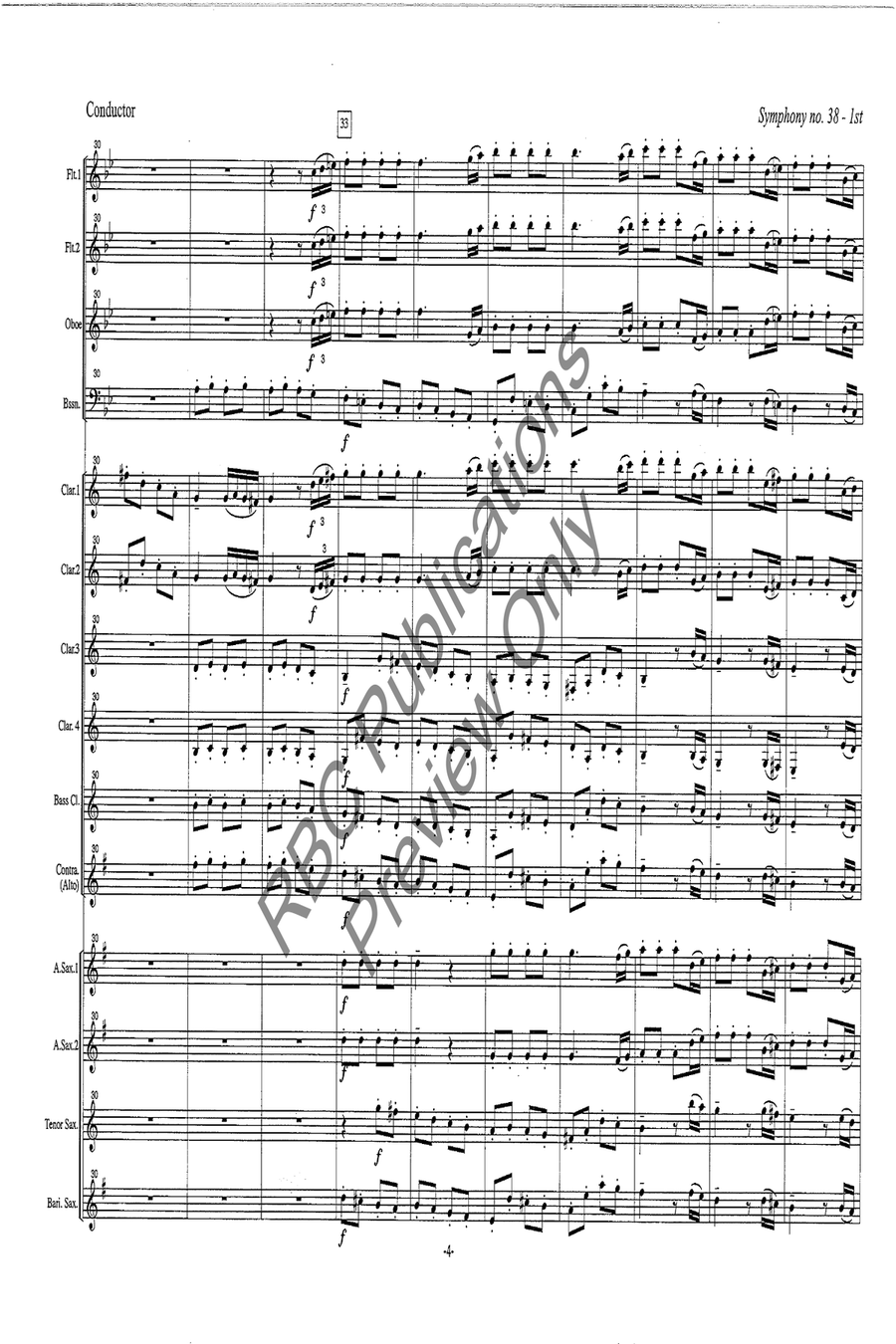 Symphony #38 Mvt 1 Set of Parts scores gallery preview page 7