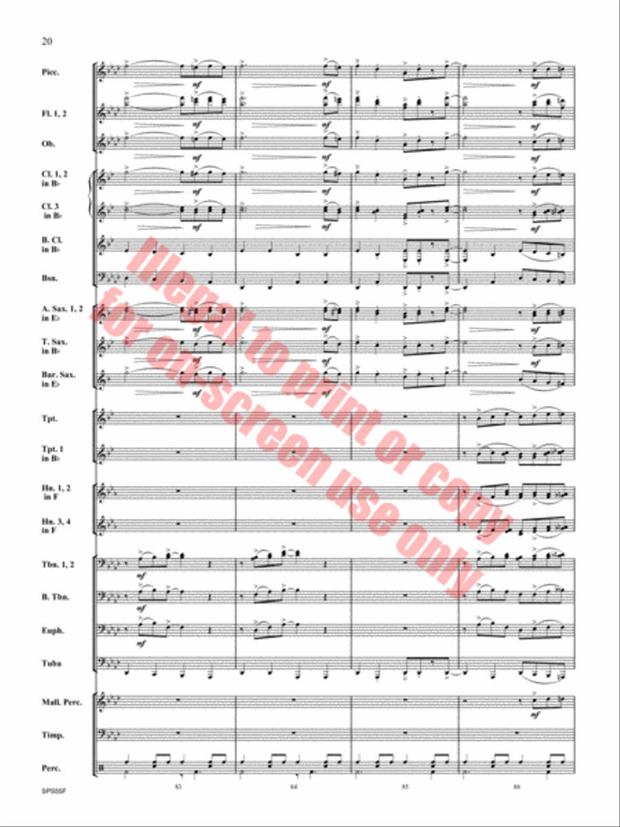 Alexander's Ragtime Band Alexander's Ragtime Band Concert Band scores gallery preview page 21