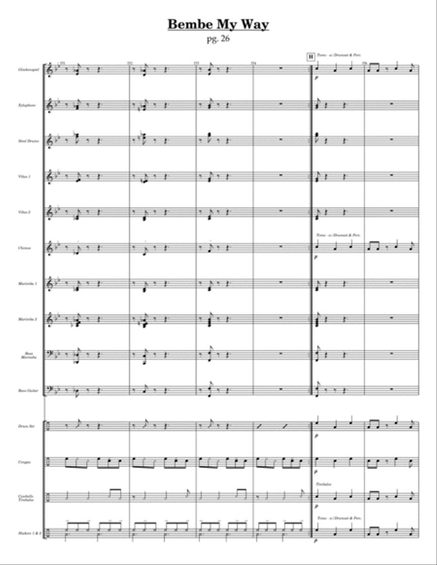 Bembe My Way Percussion Ensemble scores gallery preview page 13