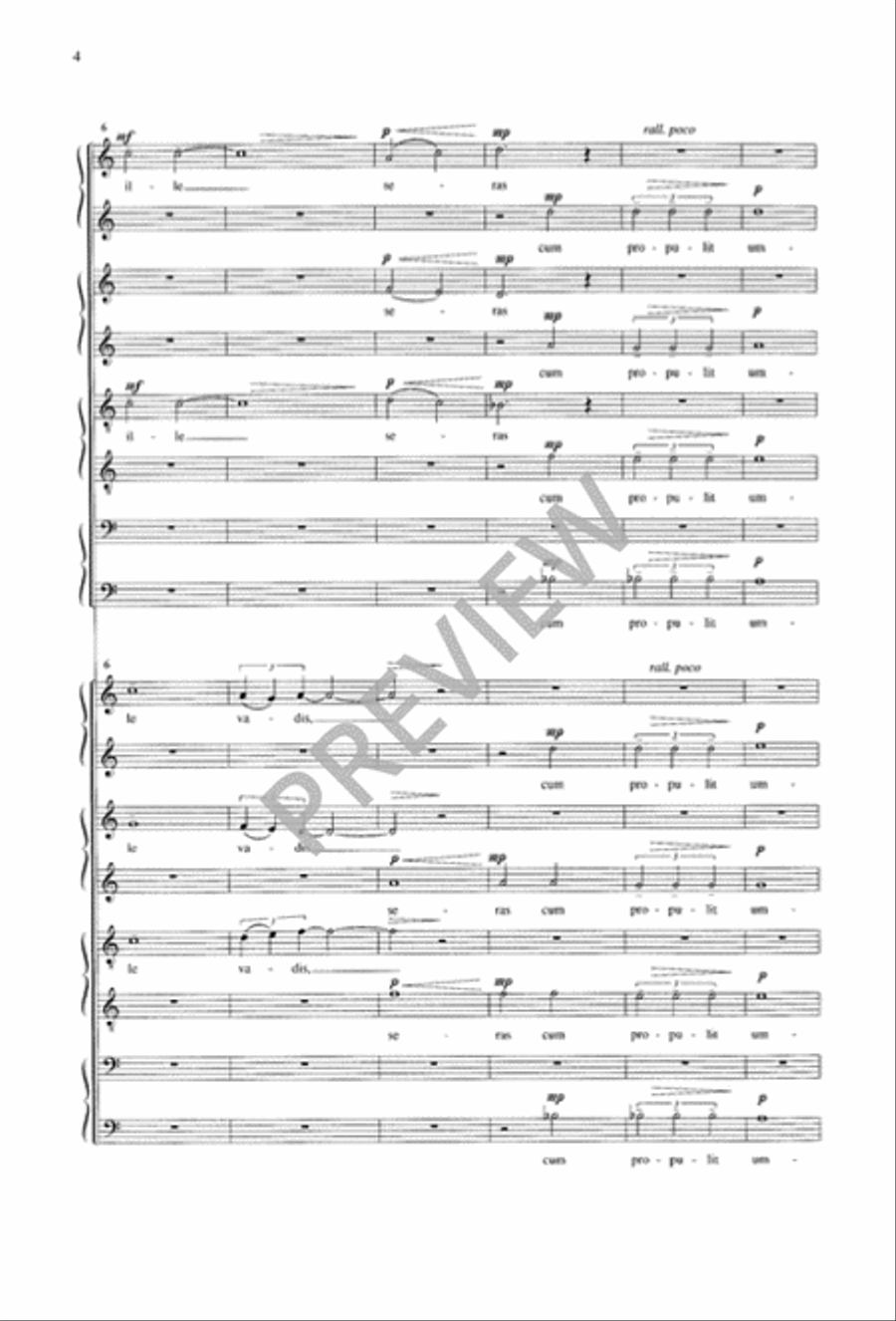 Two Motets (1. Mosella, 2. Te Vigilans Oculis) 4-Part scores gallery preview page 5
