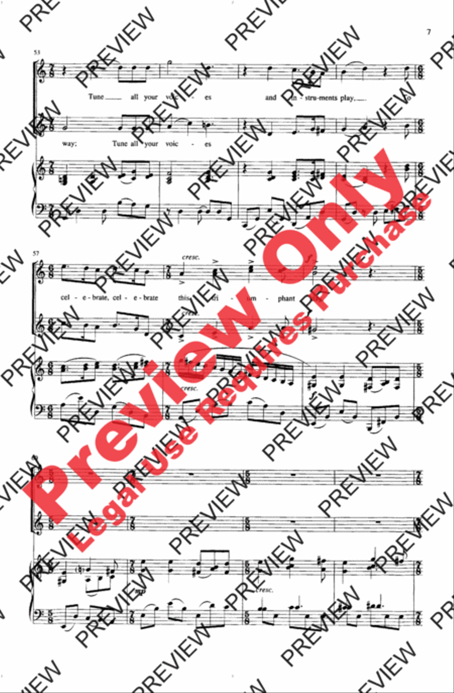 Come, Ye Makers of Song Women's Choir scores gallery preview page 7