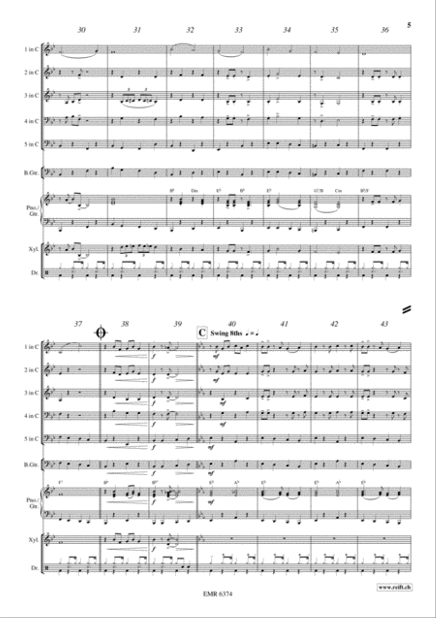 Christmas Swing Brass Band scores gallery preview page 6