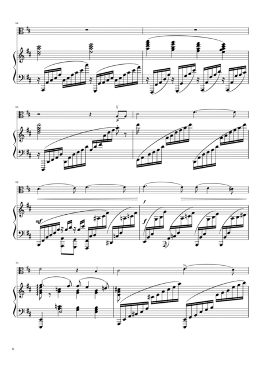 Kol Nidrei arranged for Viola and Piano Piano Accompaniment scores gallery preview page 6