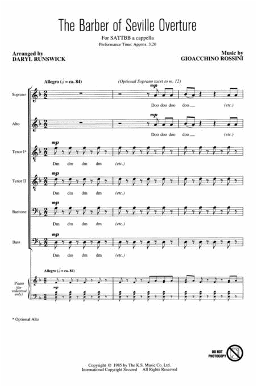 The Barber of Seville A Cappella scores gallery preview page 2