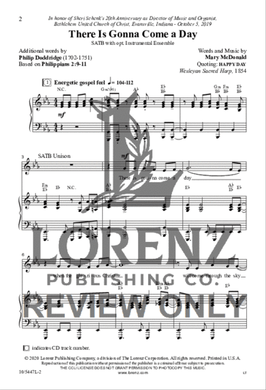There is Gonna Come a Day 4-Part scores gallery preview page 2