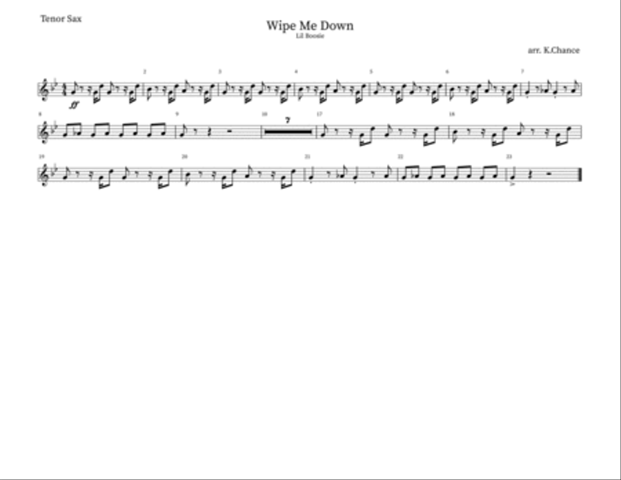 Wipe Me Down Marching Band scores gallery preview page 6