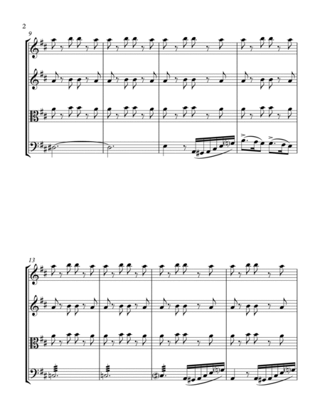 BARCAROLLE from Tales of Hoffmann String Trio, Intermediate Level for 2 violins and cello or violin, image number null