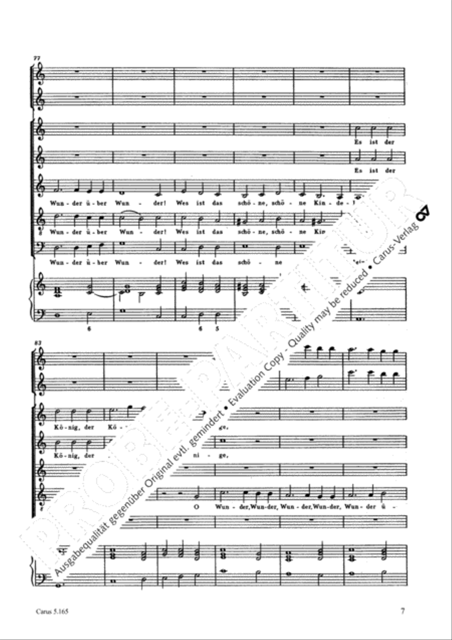 Where is the newborn King (Wo ist der neugeborne Konig) SSATB scores gallery preview page 8