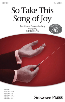 Book cover for So Take This Song of Joy