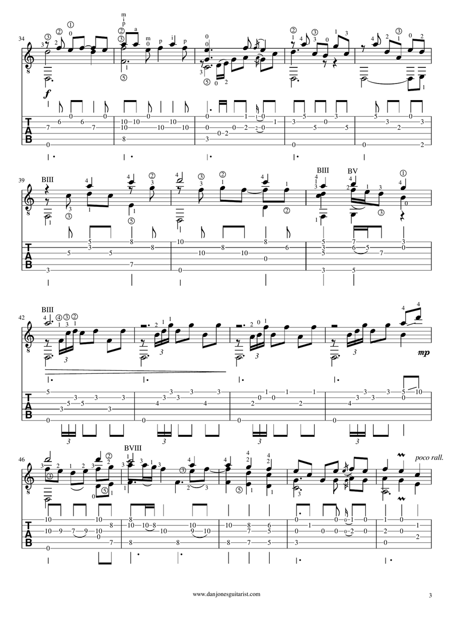 Scarborough Fair for Solo Guitar Acoustic Guitar scores gallery preview page 5