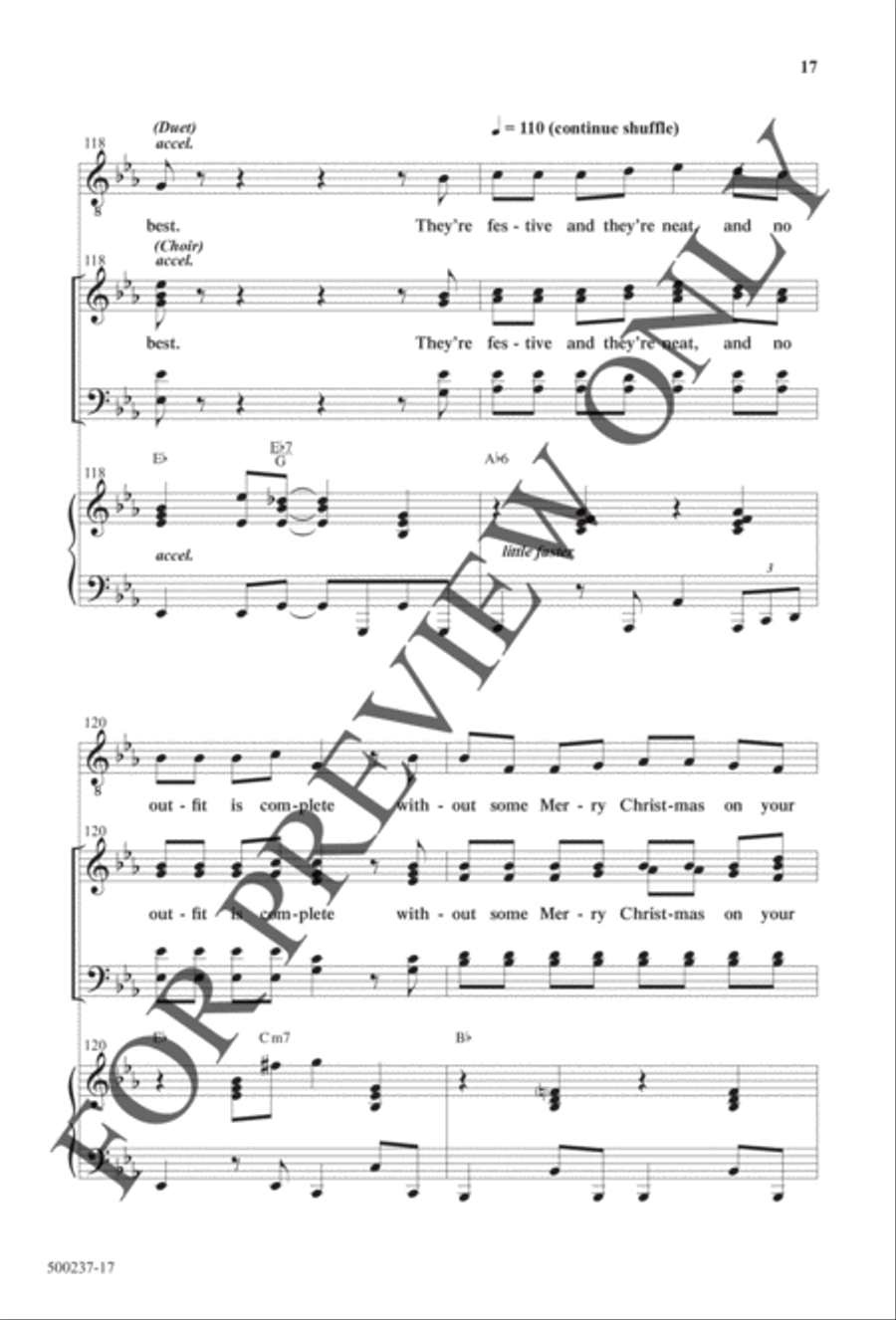 The Ugly Christmas Sweater Song - Anthem 4-Part scores gallery preview page 17