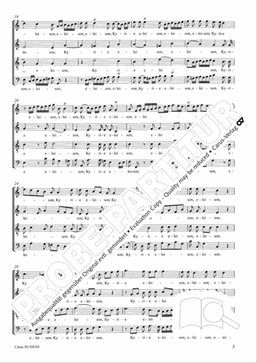 Missa Beatissimae Virginis Mariae 4-Part scores gallery preview page 4