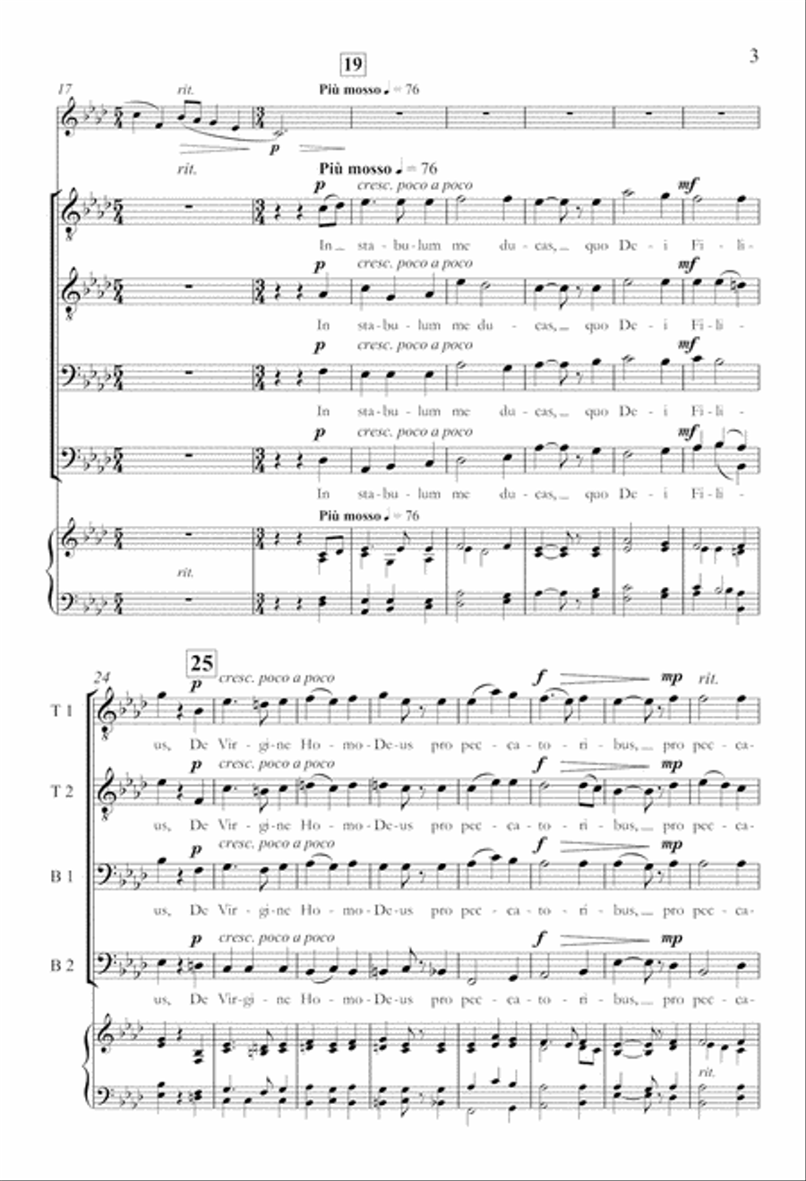 O Stella de Bethlehem TTBB scores gallery preview page 4