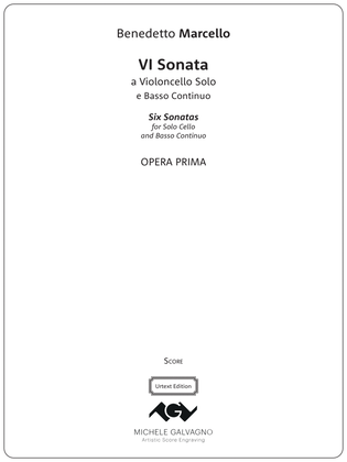Six Sonatas for Violoncello Solo and Basso Continuo, Op. 1