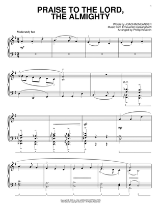 Book cover for Praise To The Lord, The Almighty [Jazz version] (arr. Phillip Keveren)