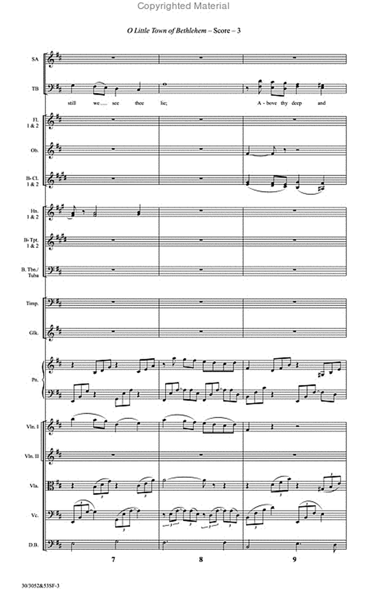 O Little Town of Bethlehem - Orchestral Score and CD with Printable Parts